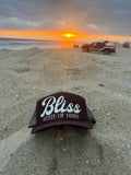 BLISS STATE OF MIND TRUCKER HAT | DRK BRN/BEIGE