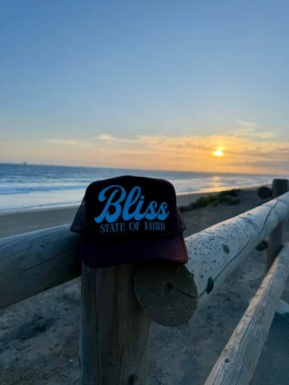 BLISS STATE OF MIND TRUCKER HAT | DRK BRN/LIGHT BLUE