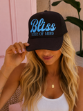 BLISS STATE OF MIND TRUCKER HAT | DRK BRN & LIGHT BLUE
