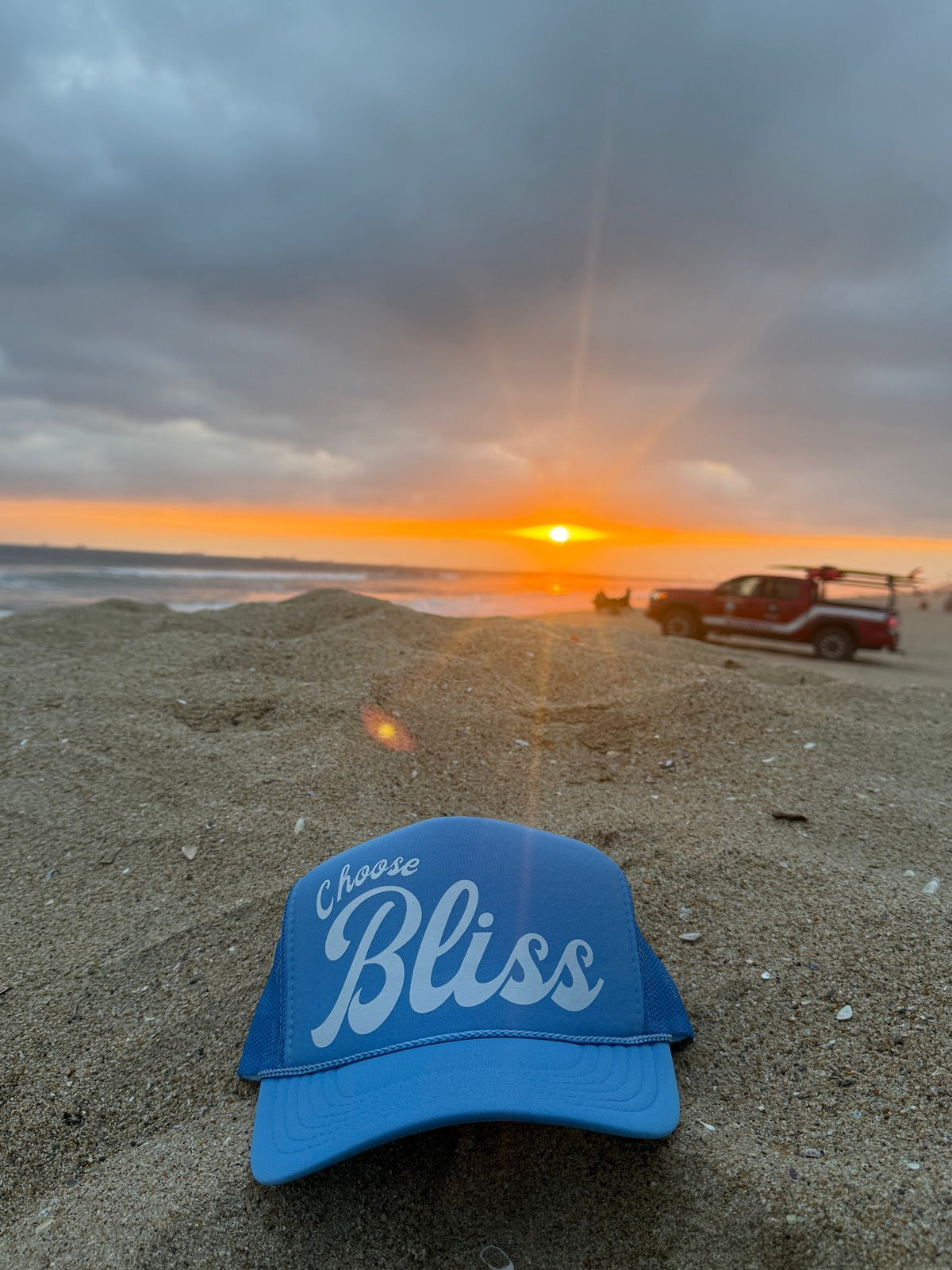 CHOOSE BLISS TRUCKER HAT | COL. BLUE & WHITE