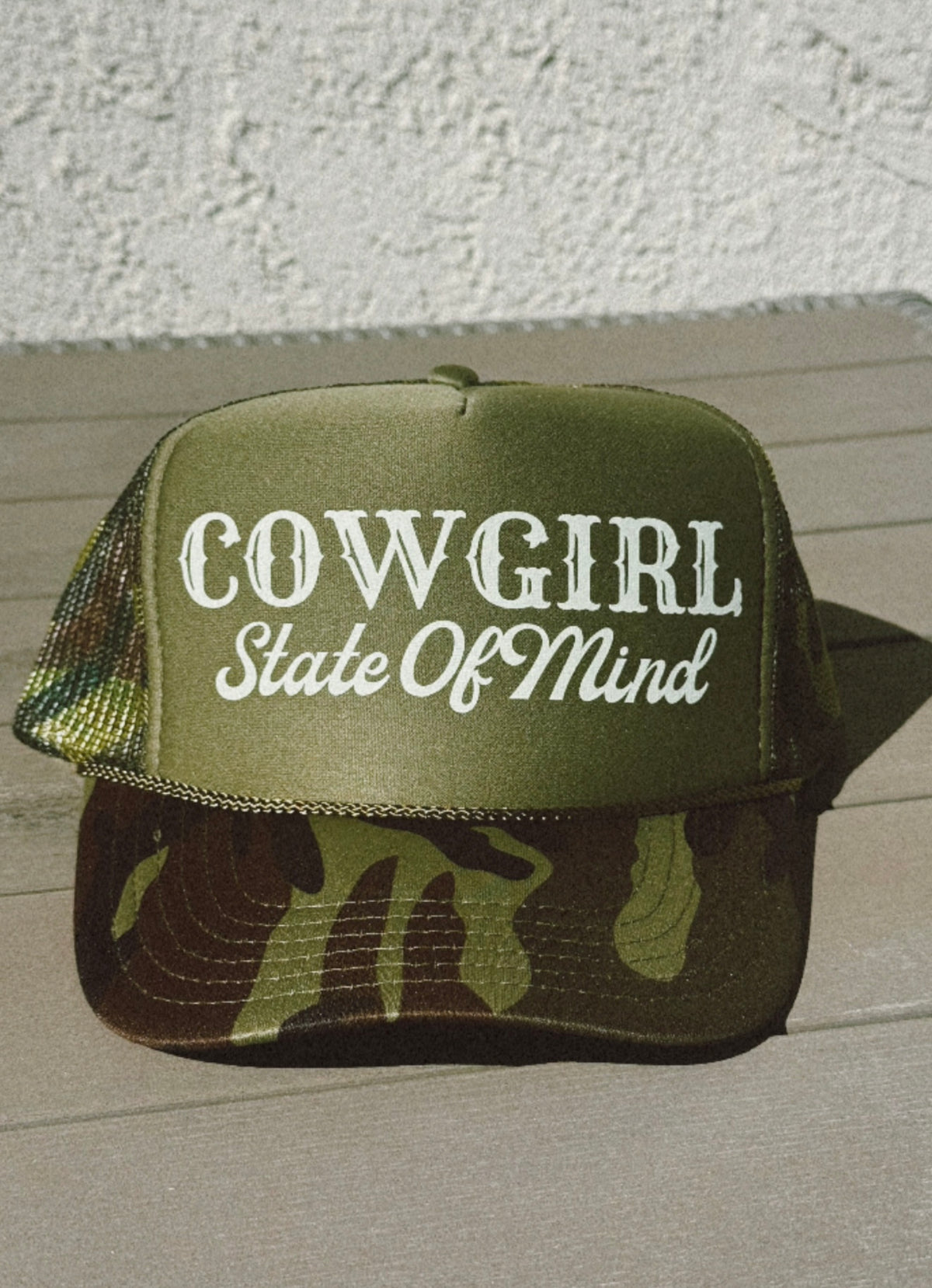 COWGIRL STATE OF MIND TRUCKER HAT