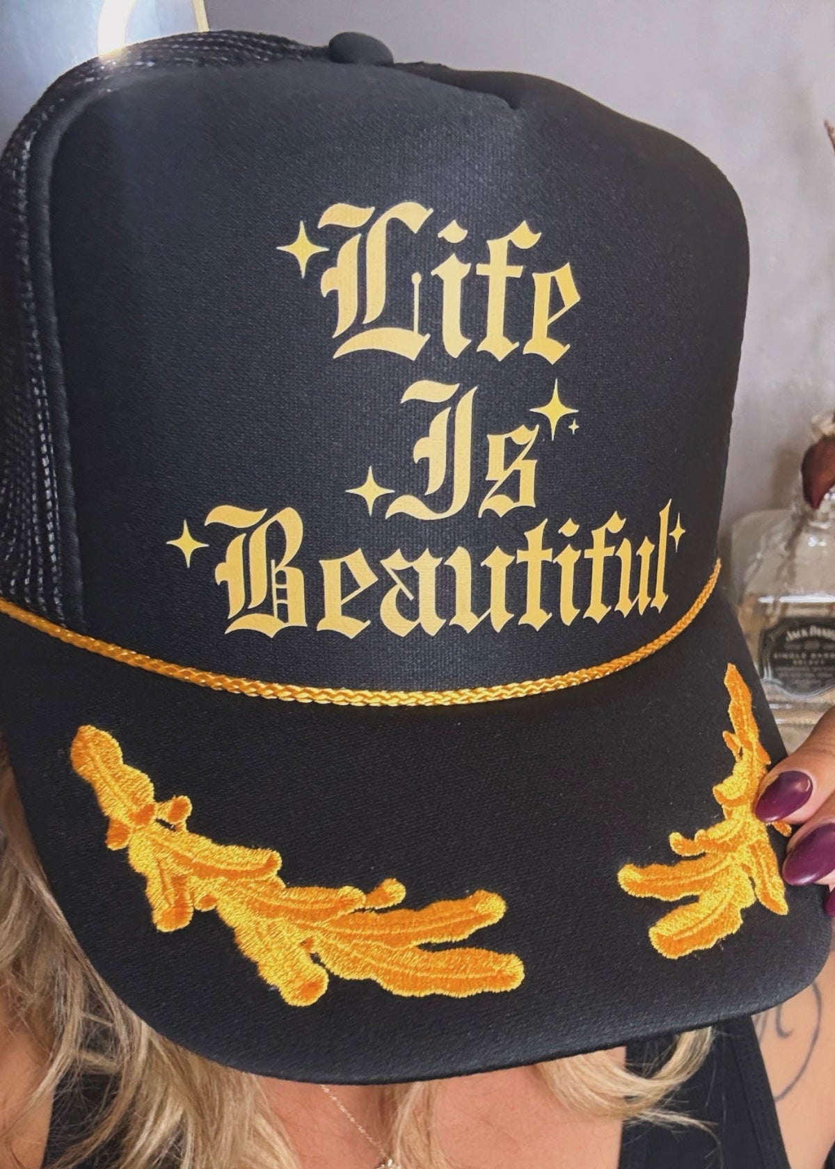 LIFE IS BEAUTIFUL TRUCKER HAT