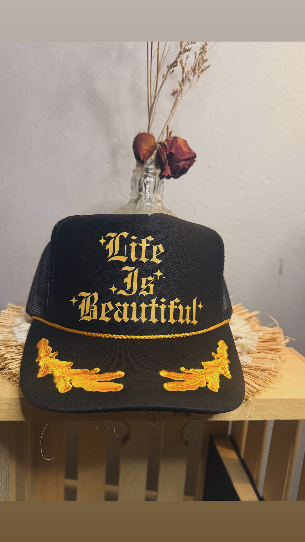 LIFE IS BEAUTIFUL TRUCKER HAT
