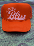 SUNSHINE & BLISS TRUCKER HAT | ORANGE & PINK