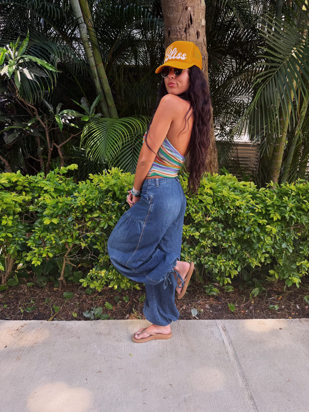 ALOHA & BLISS TRUCKER HAT | YELLOW/WHITE