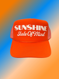 SUNSHINE STATE OF MIND TRUCKER HAT | ORANGE/CREAM