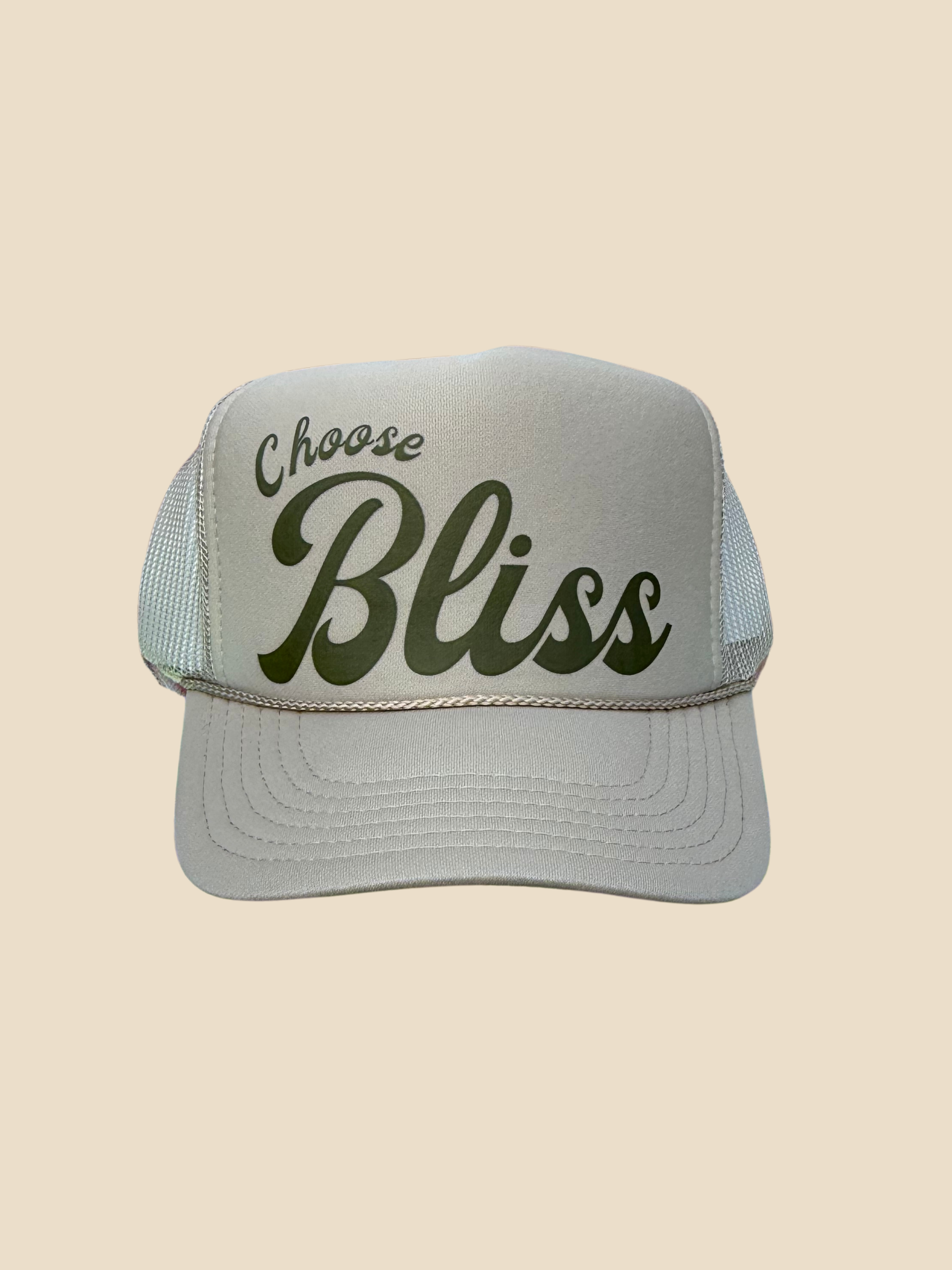CHOOSE BLISS TRUCKER HAT | KHAKI/OLIVE