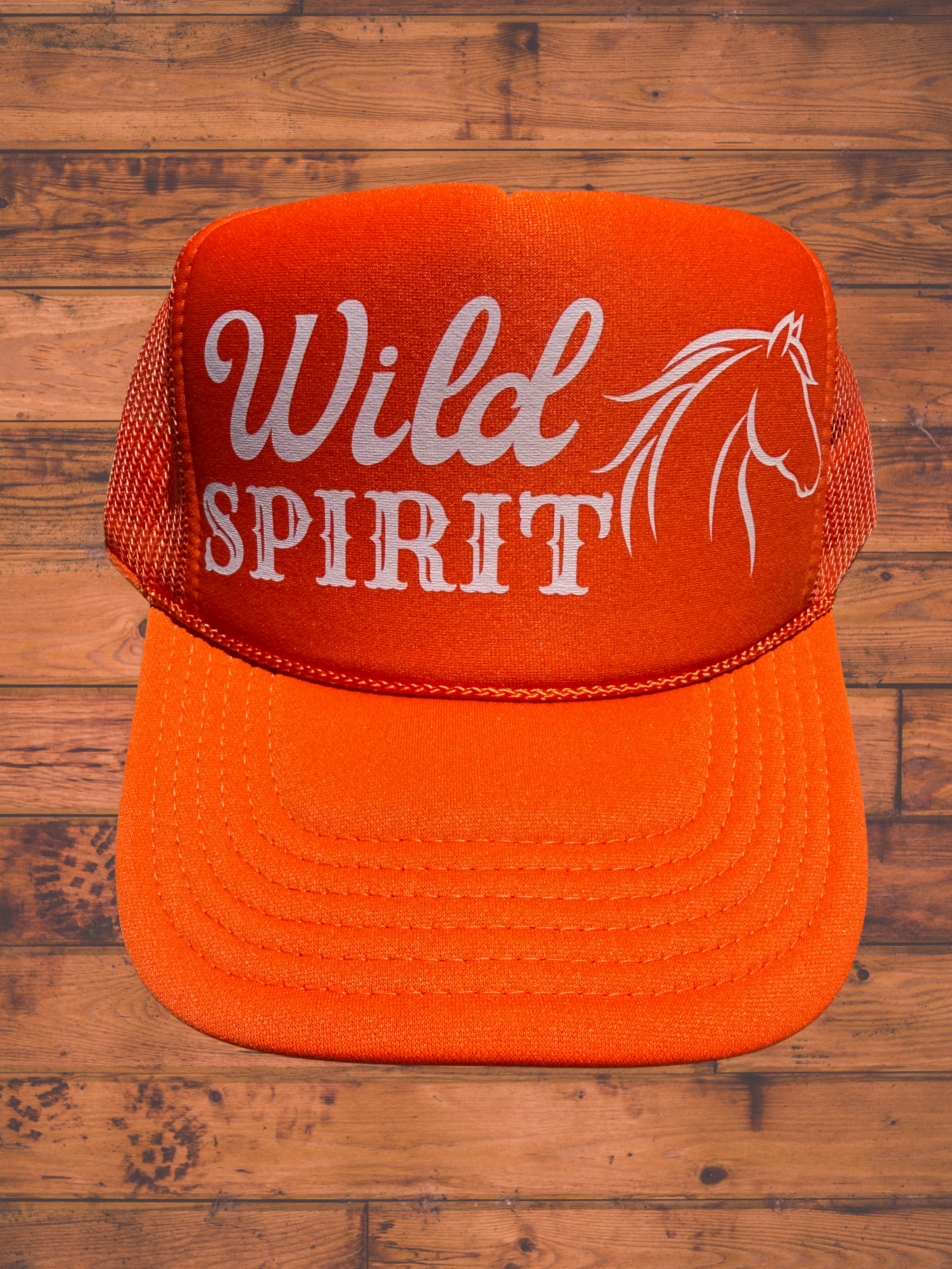 WILD SPIRIT TRUCKER HAT | ORANGE/CREAM