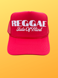 REGGAE STATE OF MIND TRUCKER HAT | RED/WHITE