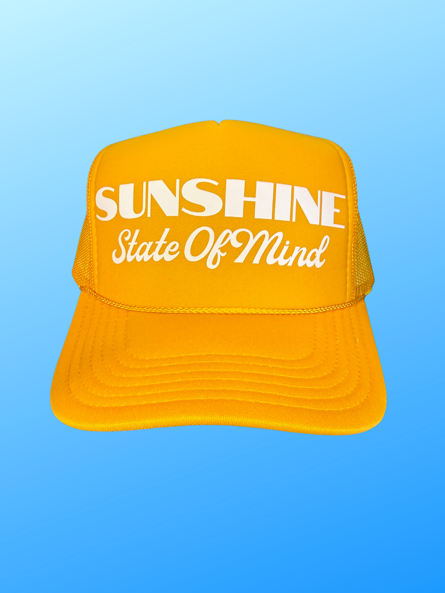SUNSHINE STATE OF MIND TRUCKER HAT | YELLOW/WHITE